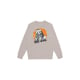 Zig-Zag Old School Boris Crew Neck Fleece - Stone