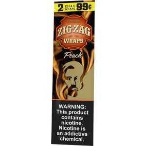 Zig-Zag Peach Cigar Wraps Hover