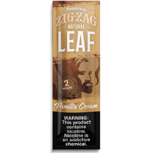 Zig-Zag Vanilla Cream Natural Leaf Wraps Hover