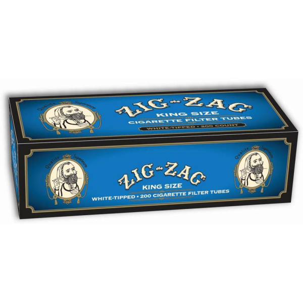 Zig-Zag White Tipped King Size Tubes