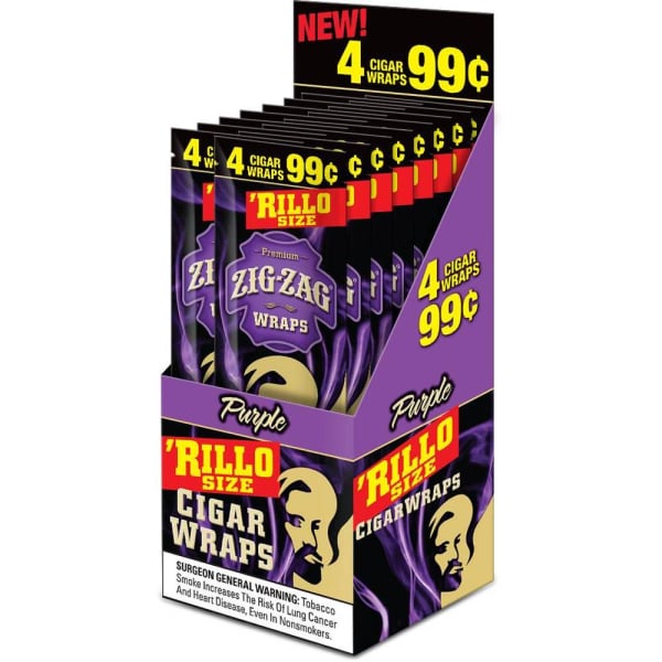 Zig-Zag Purple Cigar Wraps Rillo Size